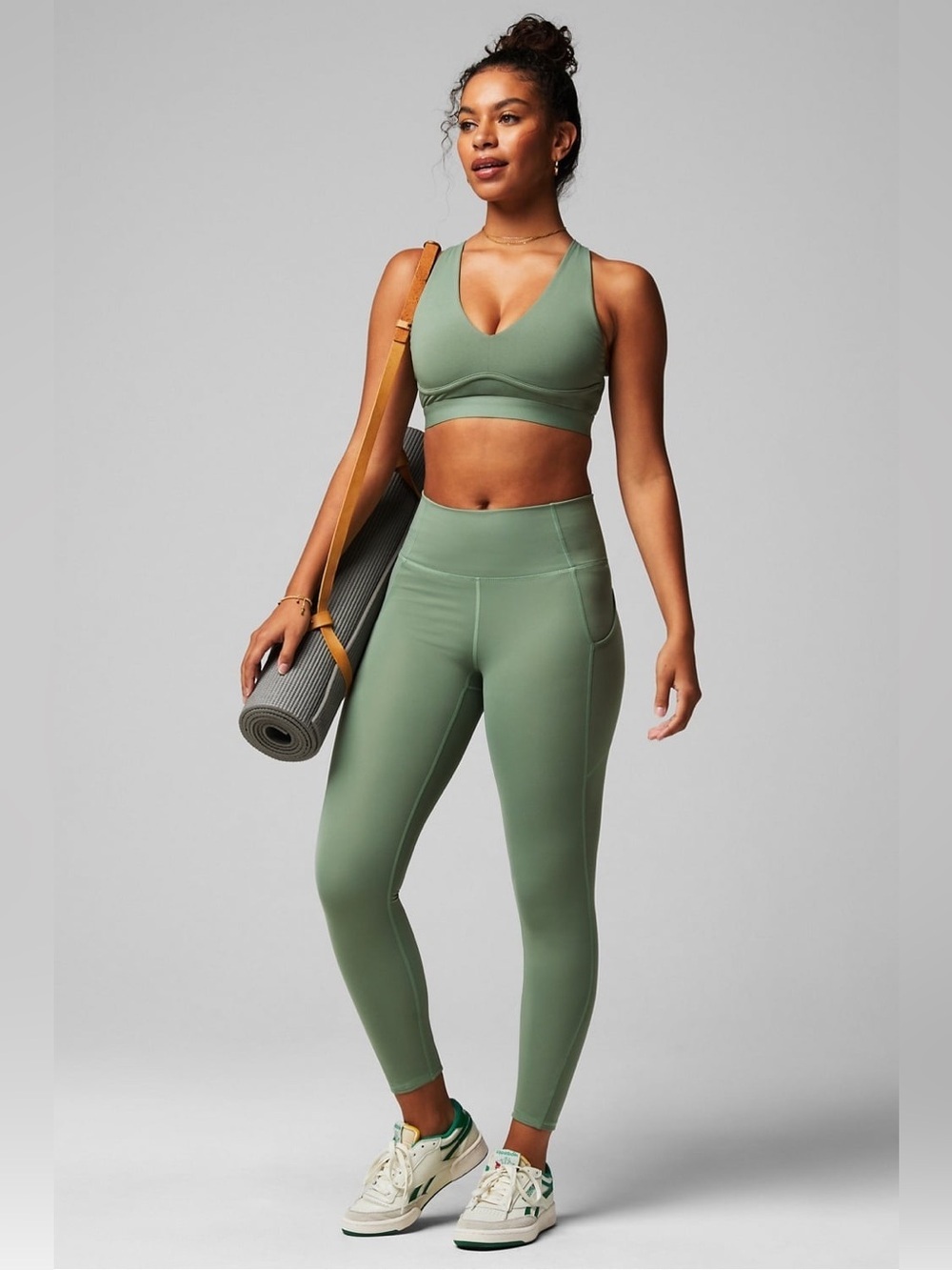 PURELUXE by Fabletics Oasis Highwaisted 7/8 leggins palm leaf green sizs xxl/1x